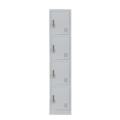 School Office Hospital Storage Metal Lockers Four Doors Plastic Handles